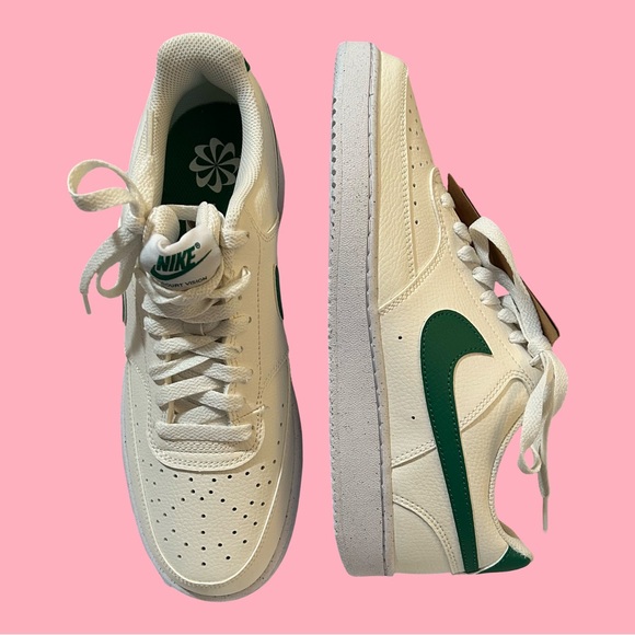 NWTIB! WOMEN’S NIKE COURT VISION LOW NEXT NATURE.  WHITE/SAIL/MALACHITE. SZ 10.5 - Picture 14 of 16